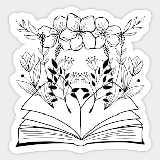 Floral book Sticker